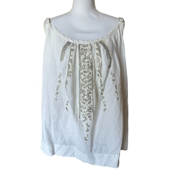 Eileen Fisher Tops - Eileen Fisher Organic Linen Top Blouse White Women's Plus Size 2X Eco Collection